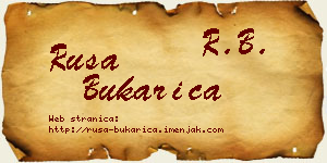 Rusa Bukarica vizit kartica
